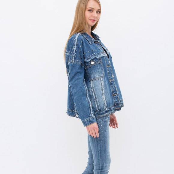 NEW VOCAL DENIM JEAN JACKET OVERSIZED VINTAGE harley biker rocker SM-XL western - Picture 3 of 5